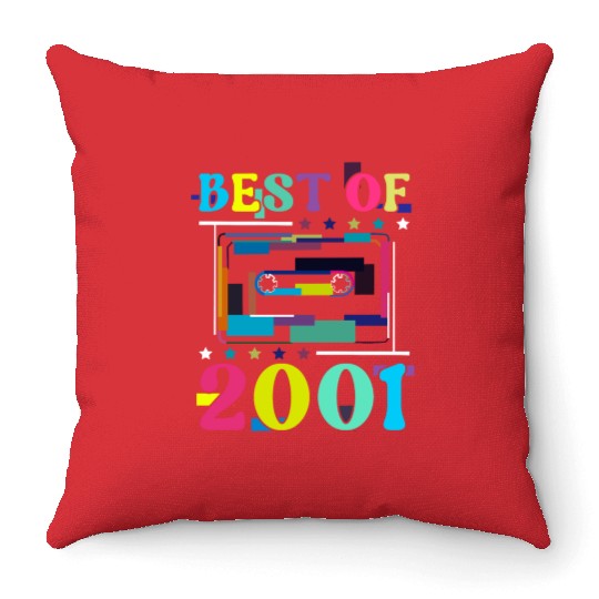 Best Of 2001 | Birthday Throw Pillows | Birthday Retro