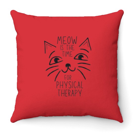 Physical Therapist PT Cat Lover Throw Pillows