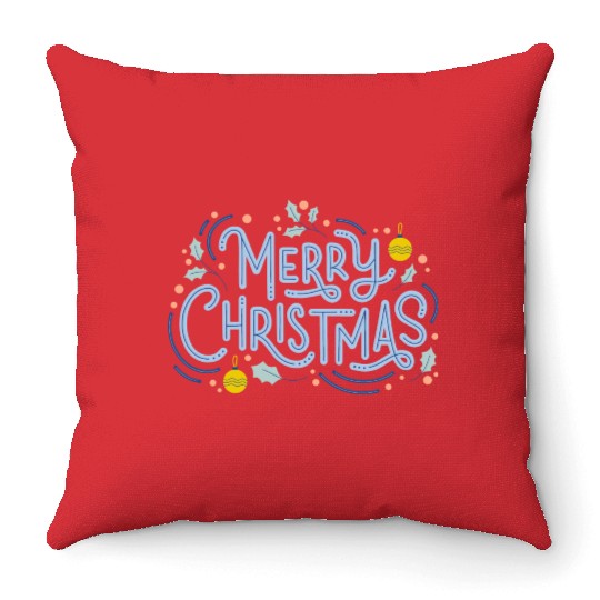 christmas day Throw Pillows