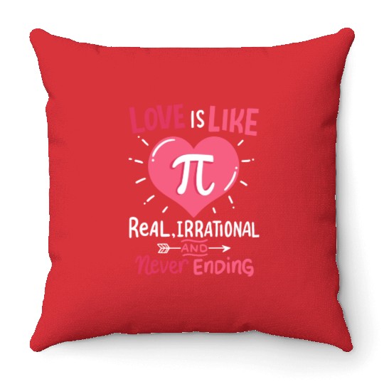 Funny Valentines Day Gift for Him Her Love Is Throw Pillows