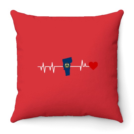 Vermont Heartbeat Gift Throw Pillows
