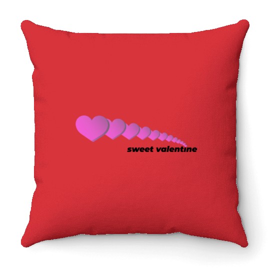Sweet Valentine Logo Funny Throw Pillows