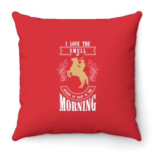 Cowboy Horses Bank Robbery Gunslinger Throw Pillows