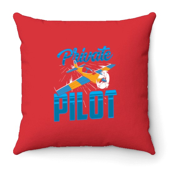 Private Pilot Aircraft Small Airplane Throw Pillows