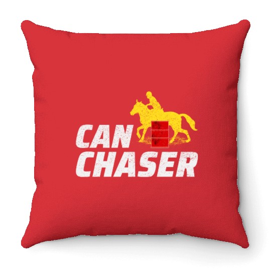 Barrel Racer Rodeo Racing Horse Riding Race Funny Throw Pillows