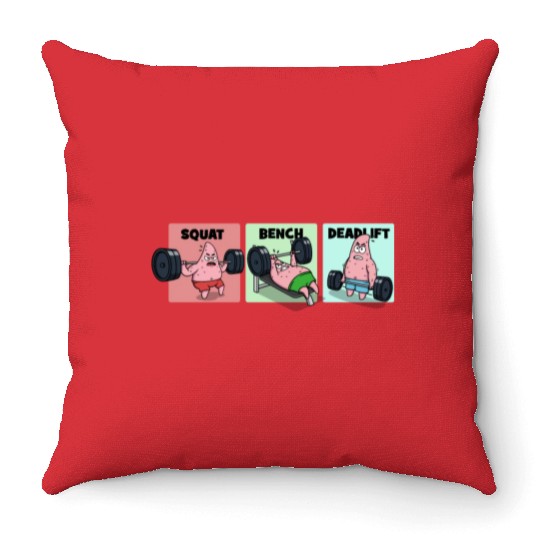 Majin Buu vs Patrick - Funny Anime Gym Throw Pillows