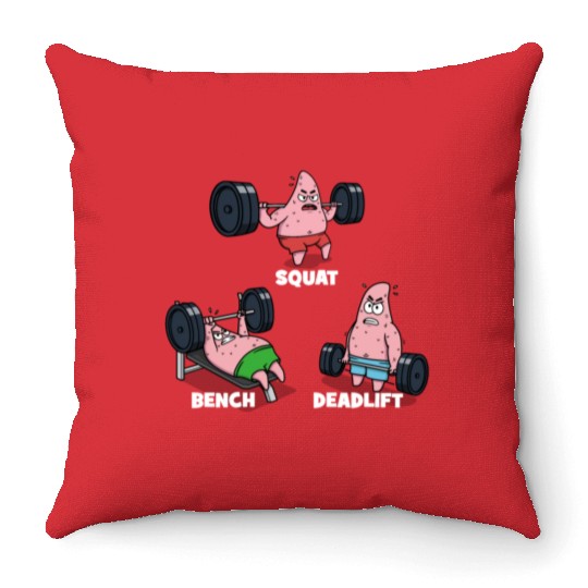 Majin Buu vs Patrick - Funny Anime Gym Throw Pillows