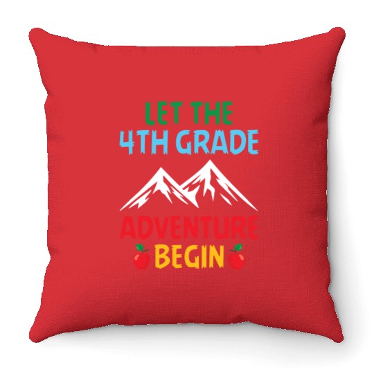 4th Grade Teacher Throw Pillows