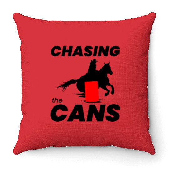 Barrel Racer Rodeo Racing Horse Riding Funny Throw Pillows