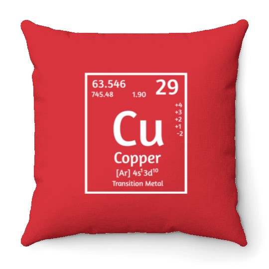 copper Element Throw Pillows
