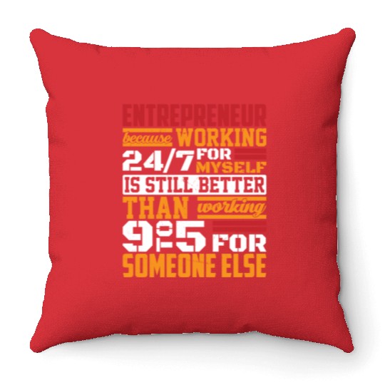 Entrepreneur Minded Business Lifestyle Gifts Idea Throw Pillows