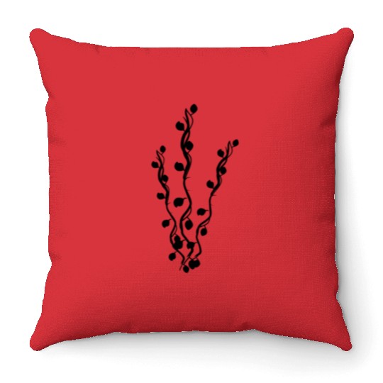 Plant icon nature branches leaves Throw Pillows