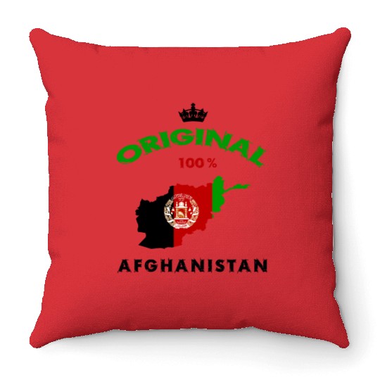 Afghanistan original 100% flag design Throw Pillows