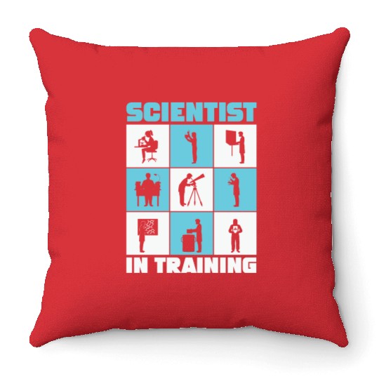Scientist in Training Girl Science Lover Throw Pillows