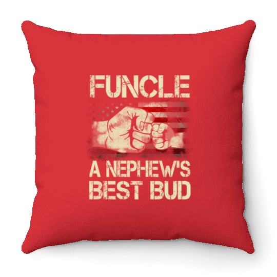 Funcle A Nephew Best Bud Us Throw Pillows