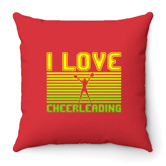 I love cheerleading Throw Pillows