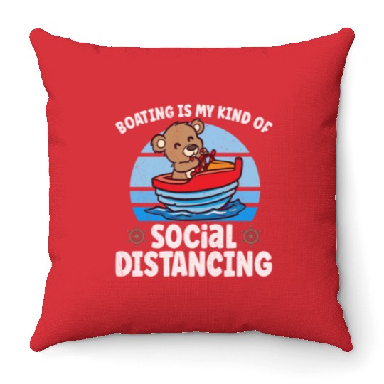 Sailing Sailboat Boating Kid Child Yacht Boat Throw Pillows