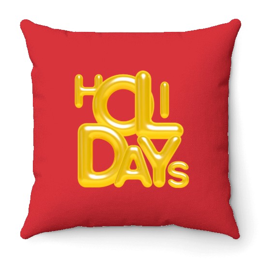 holiday balloon Throw Pillows