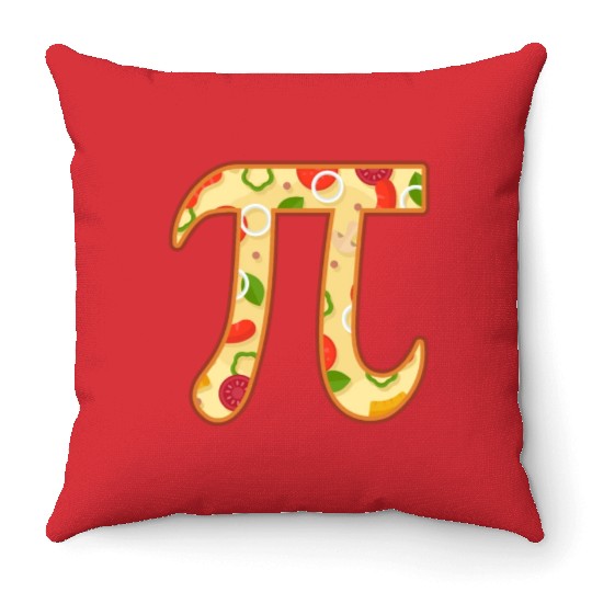 Pizza Pi Day Pizza Eater Italian Mathematician Throw Pillows