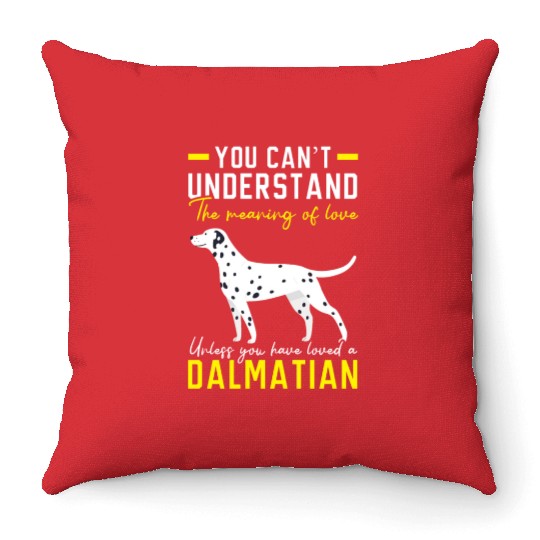 Spot Squad Paw Love Puppy Breeder Dalmatian Dog Throw Pillows