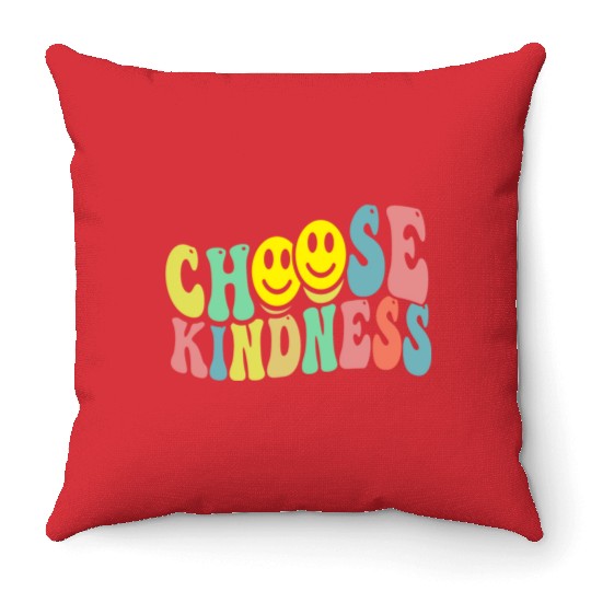 Choose Kindness - Rainbow Love Tolerance Gay LGBT Throw Pillows