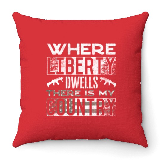 US Patriotic Quotes, Patriot, Patriots Throw Pillows