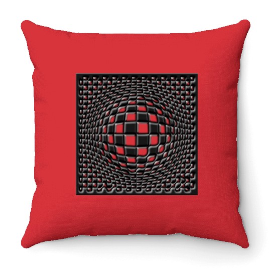Geometric Lines Sphere Circle View Throw Pillows