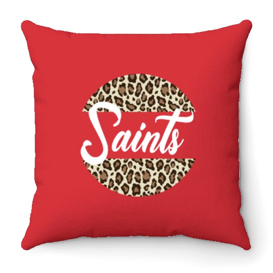 Saints High School Mascot Sports Team Women's Throw Pillows