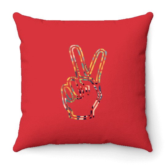 Psychedelic Peace Throw Pillows