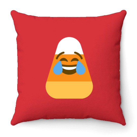 Laughing Candy Corn Halloween Costume Throw Pillows