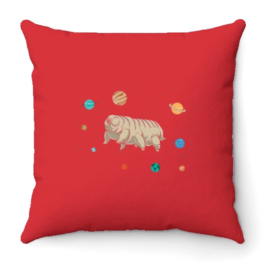 Tardigrade in Space for Tardigrade Lover Posters Throw Pillows