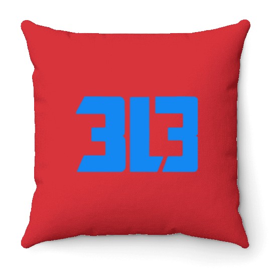 detroit lions 313 Throw Pillows