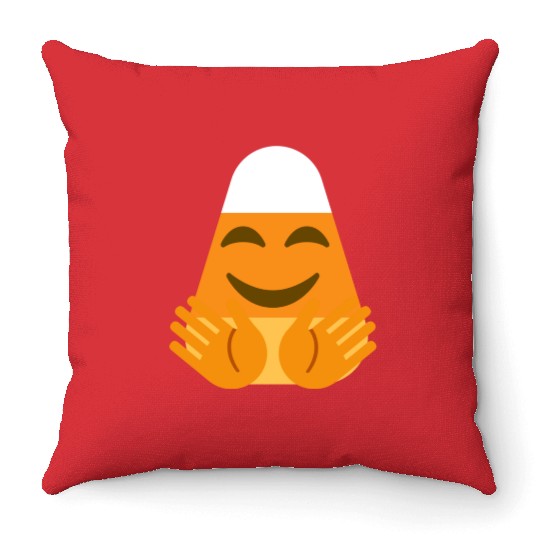 Hug Hugging Candy Corn Halloween Costume Throw Pillows