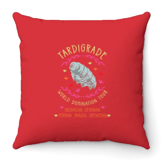 Tardigrade World Domination Tour for Tardigrade Throw Pillows