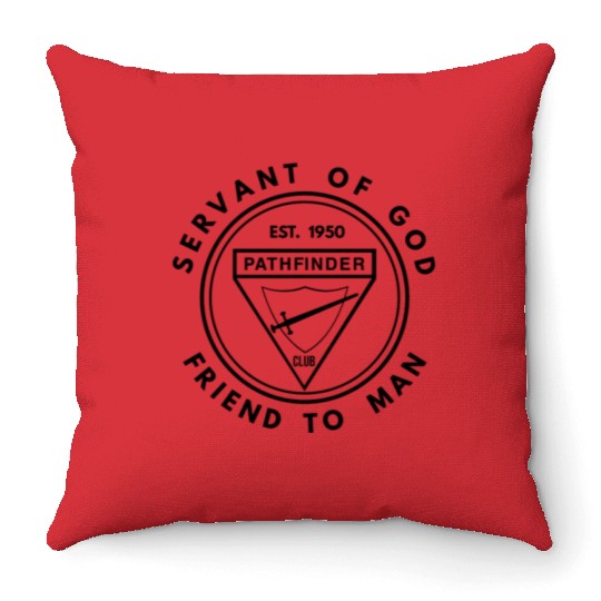 Servant of God Friend to Man Adventist Pathfinder Throw Pillows
