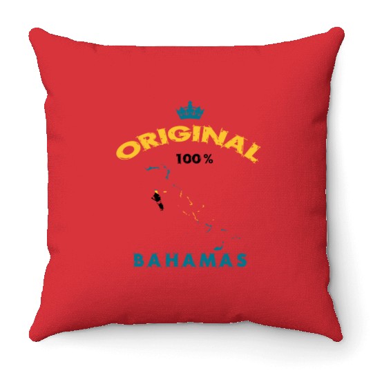 Bahamas original 100% flags design Throw Pillows