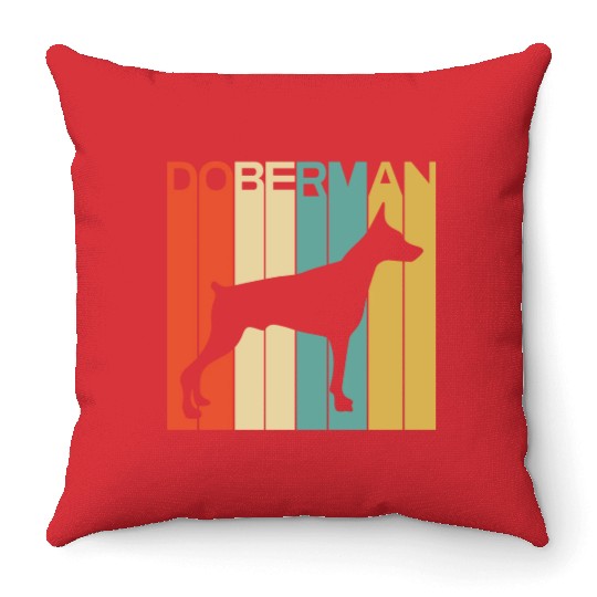 Doberman Throw Pillows