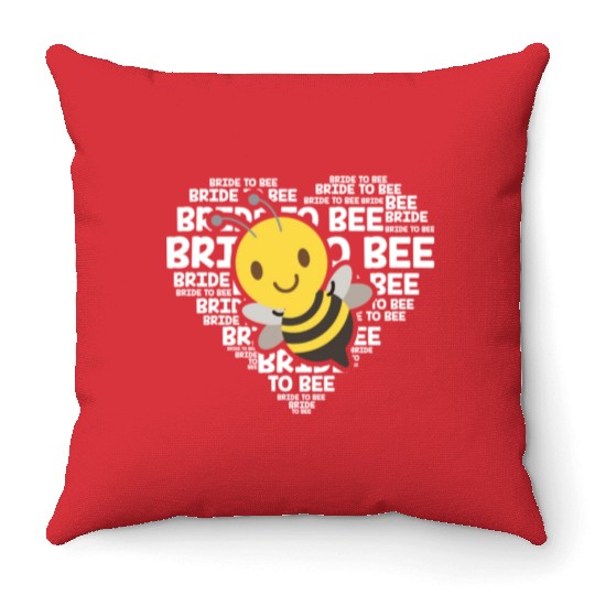 Bride To Bee Funny Engagement Future Wife Gift Throw Pillows