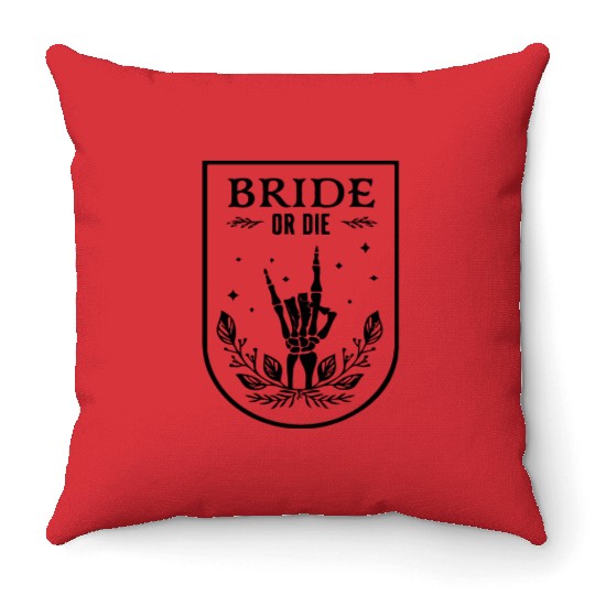 Womens Ride or Die 'til Death Do Us Party Throw Pillows