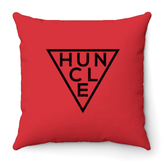 Huncle Triangular Uncle Throw Pillows