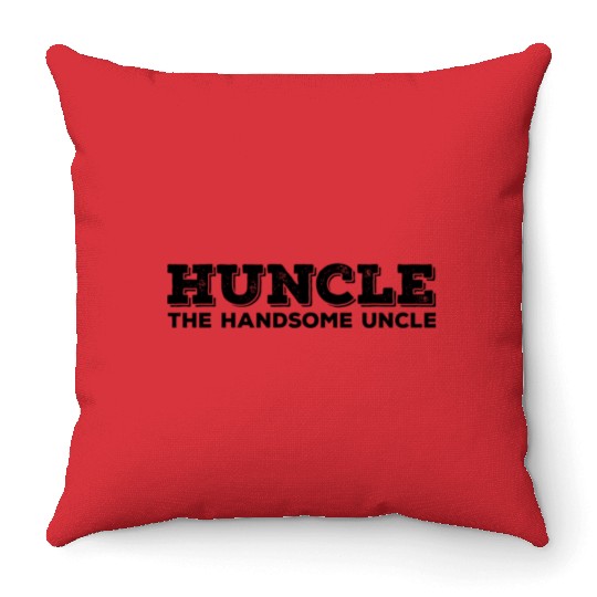 Huncle The Handsome Uncle Throw Pillows