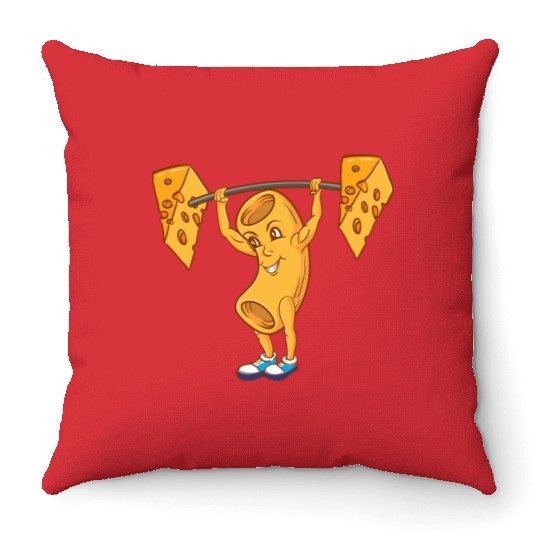 Macaroni Cheeselifting For Macaroni Cheese Lover Throw Pillows