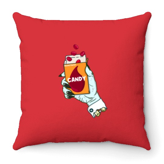 Vampire Candy Throw Pillows