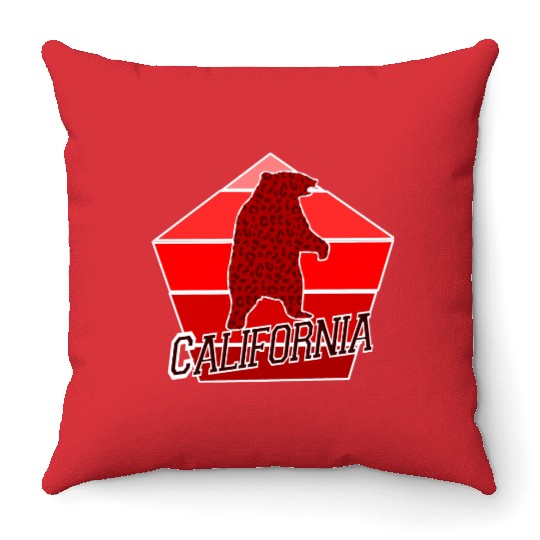 California Bear Flag Throw Pillows