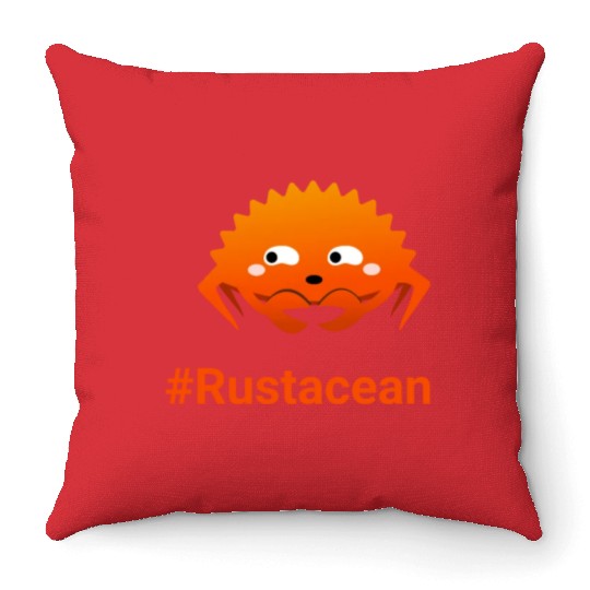 I'm a Geek Rust programmer - Call me Rustacean Throw Pillows