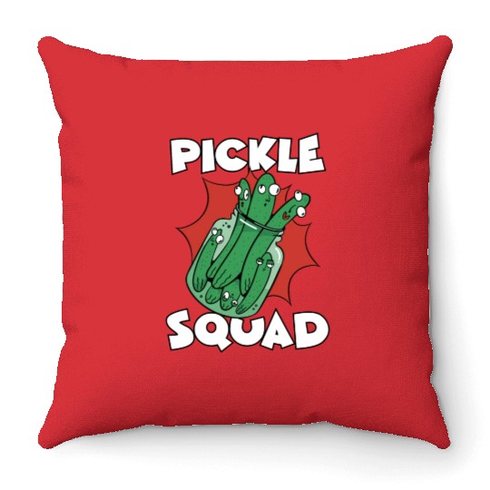 Pickle Squad Throw Pillows