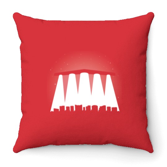 Black Triangle, Phoenix Lights Throw Pillows