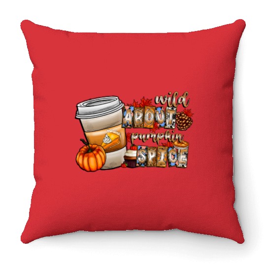 Wild About Pumpkin Spice Throw Pillows