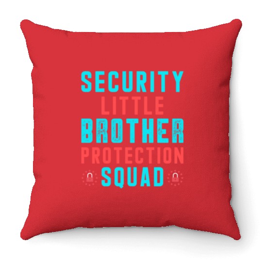 Security Little Brother Protection Squad Throw Pillows