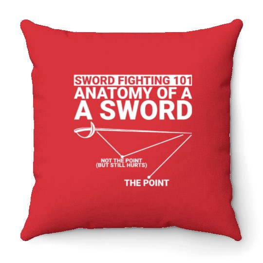 Sword Fighting 101 Anatomy Of A Sword 2 Throw Pillows